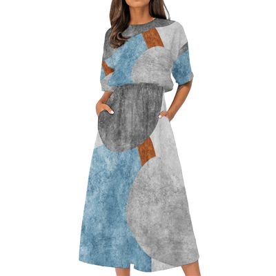 Women's Elastic Waist Casual Dress