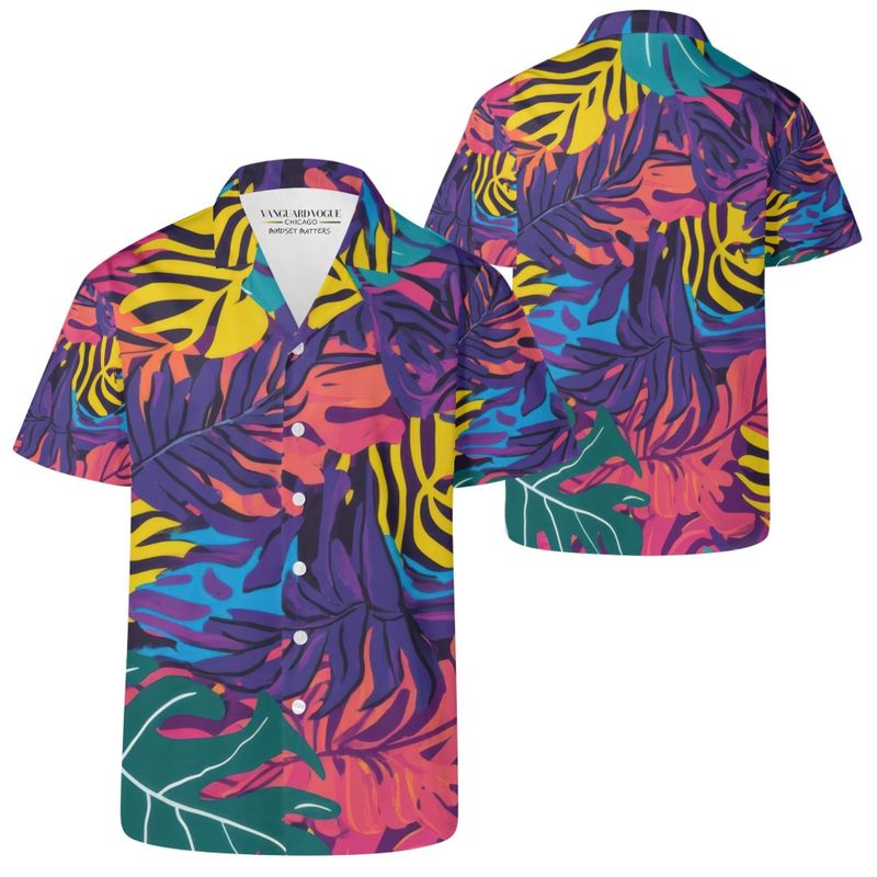 Men's Artsy Print Casual Hawaiian Shirt Men's Artsy Print Casual Hawaiian Shirt