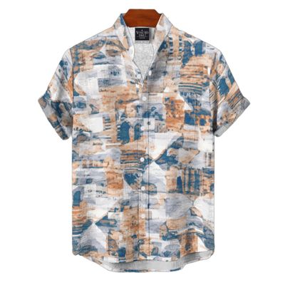 Men's Cotton Stand Collar Shirt