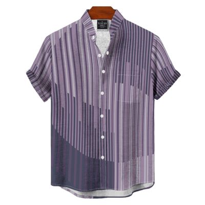 Men's Cotton Stand Collar Shirt