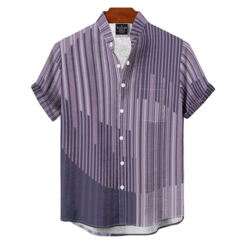 Men's Cotton Stand Collar Shirt