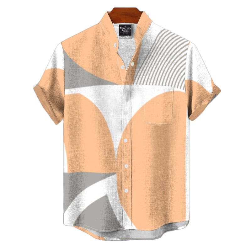 Men's Cotton Stand Collar Shirt