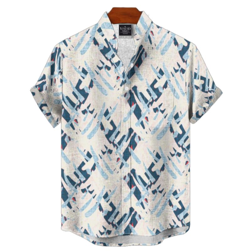 Men's Cotton Stand Collar Shirt