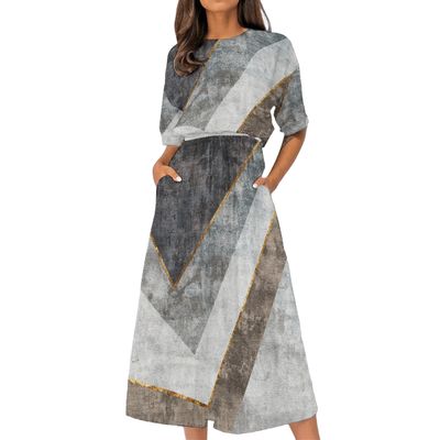 Women's Elastic Waist Casual Dress