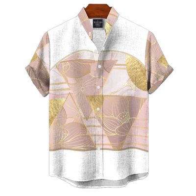 Men's Cotton Stand Collar Shirt