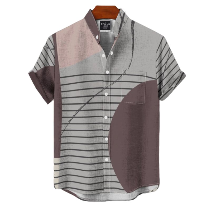 Men's Cotton Stand Collar Shirt