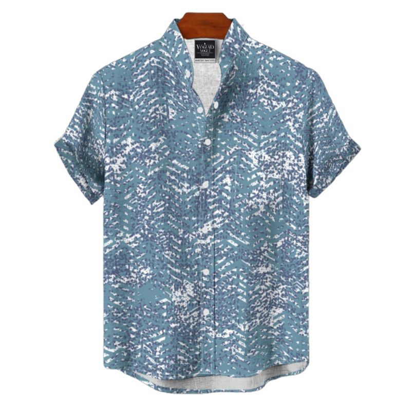 Men's Cotton Stand Collar Shirt