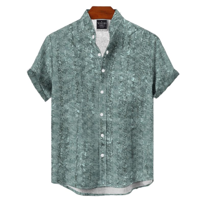 Men's Cotton Stand Collar Shirt