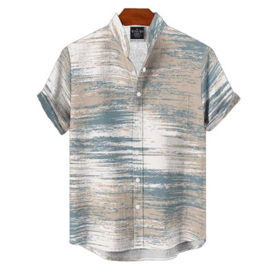 Men's Cotton Stand Collar Shirt