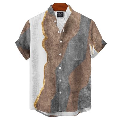 Men's Cotton Stand Collar Shirt