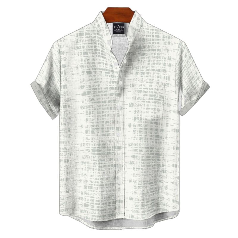 Men's Cotton Stand Collar Shirt