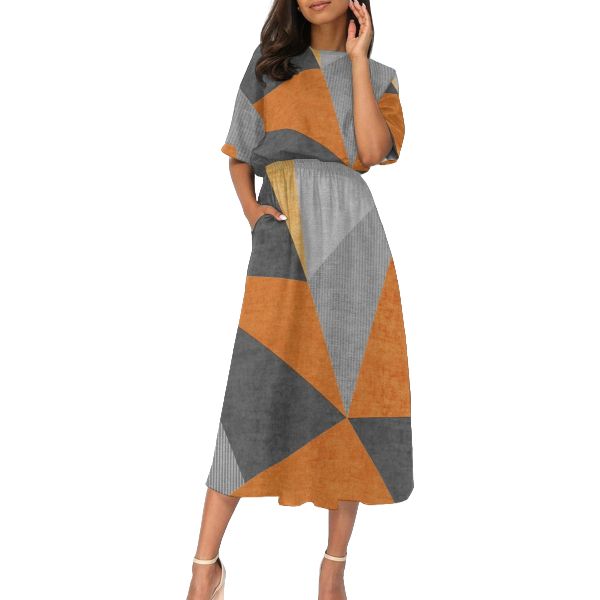 Women's Elastic Waist Casual Dress