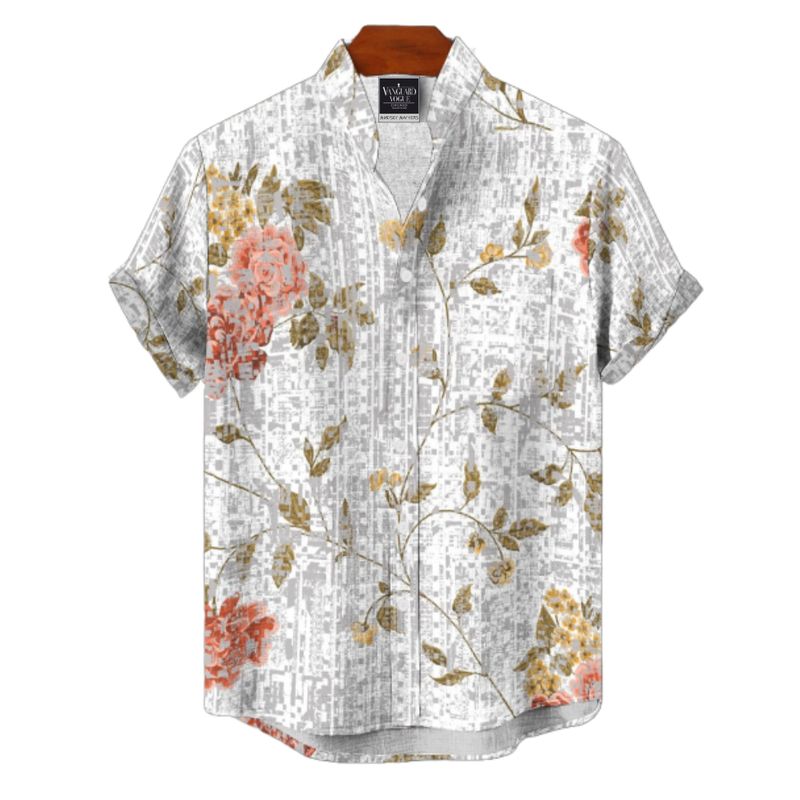 Men's Cotton Stand Collar Shirt