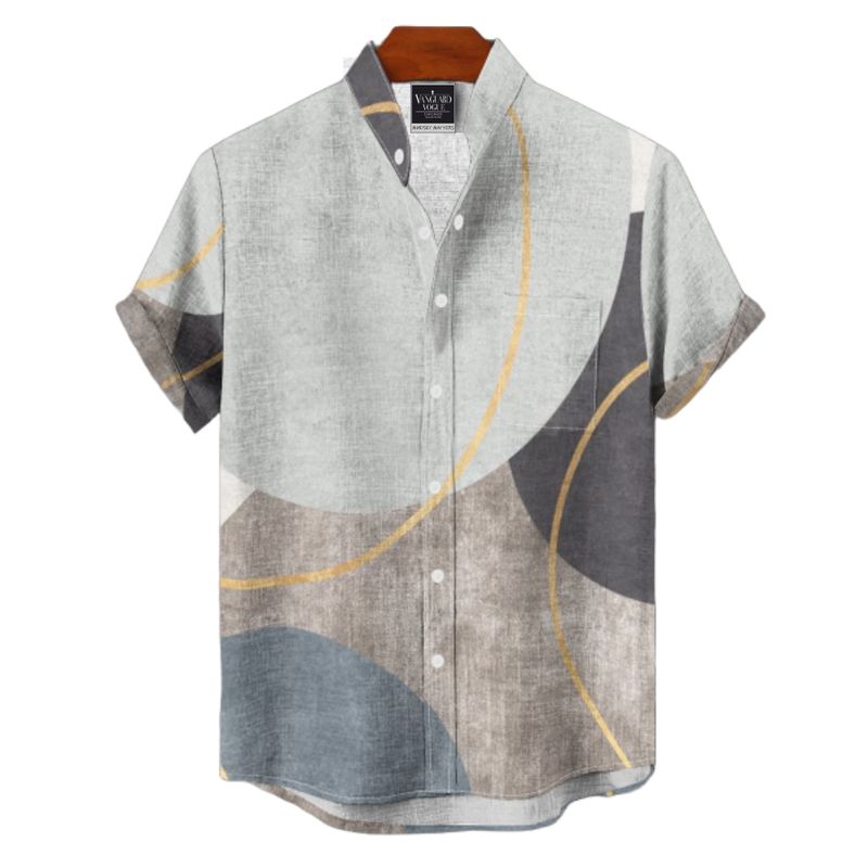 Men's Cotton Stand Collar Shirt
