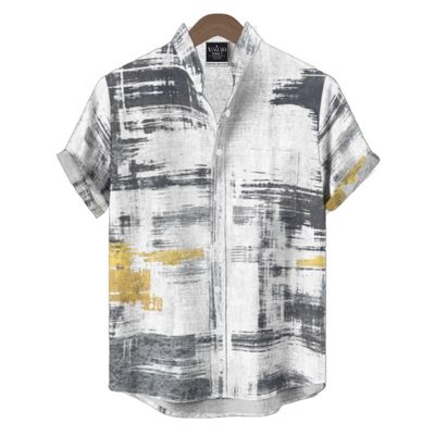 Men's Cotton Stand Collar Shirt