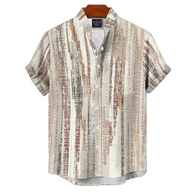 Men's Cotton Stand Collar Shirt