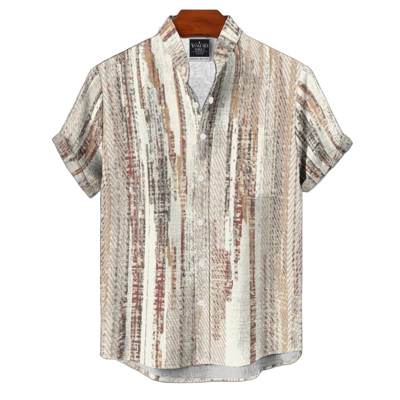 Men's Cotton Stand Collar Shirt