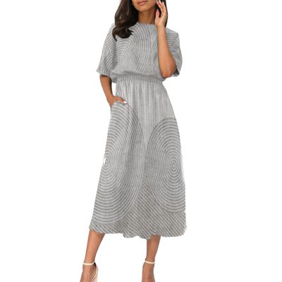 Women's Elastic Waist Casual Dress