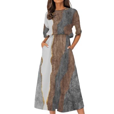 Women's Elastic Waist Casual Dress