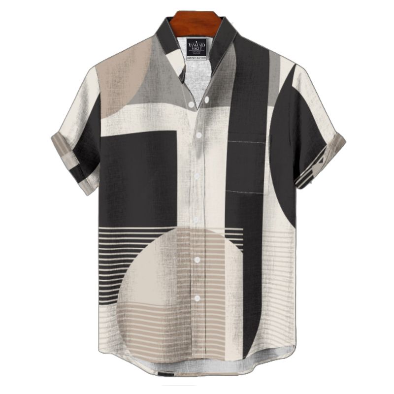 Men's Cotton Stand Collar Shirt