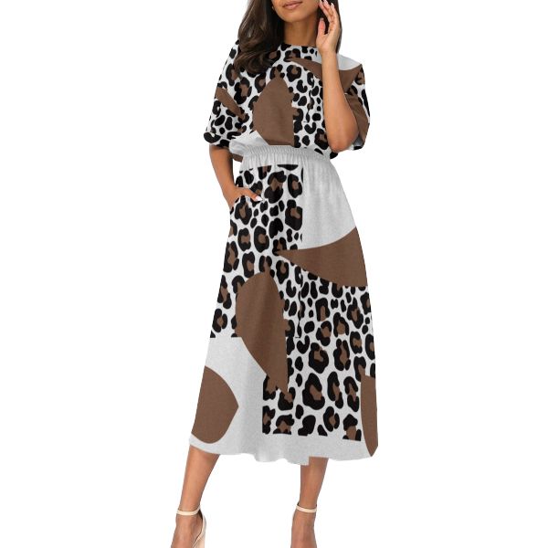 Women's Elastic Waist Casual Dress