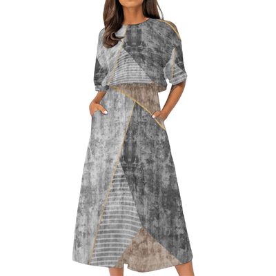 Women's Elastic Waist Casual Dress