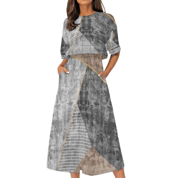 Women's Elastic Waist Casual Dress