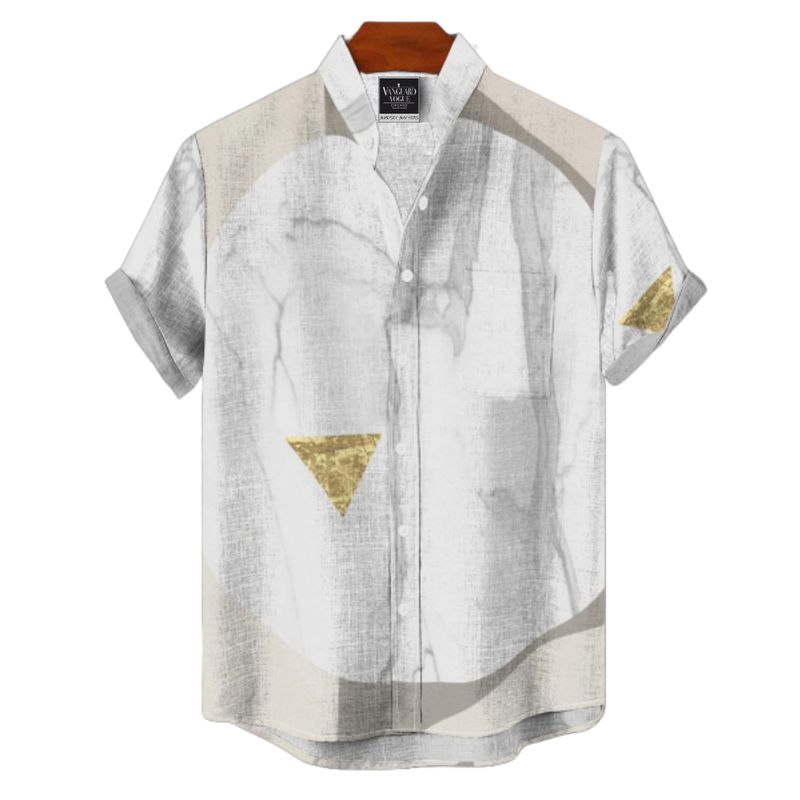 Men's Cotton Stand Collar Shirt