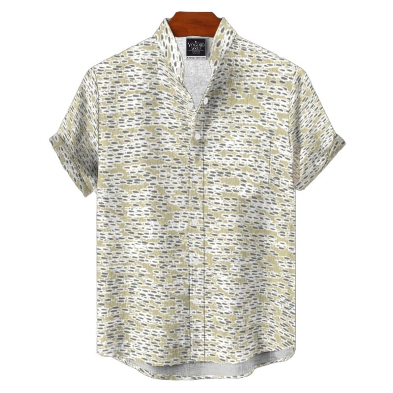 Men's Cotton Stand Collar Shirt