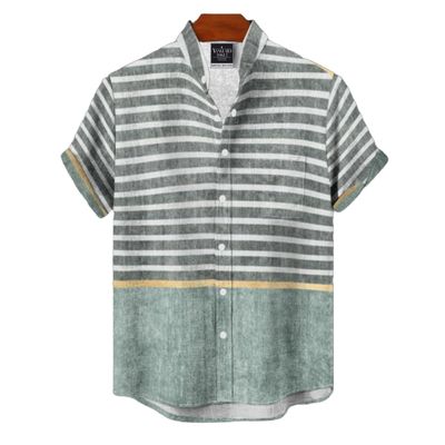 Men's Cotton Stand Collar Shirt