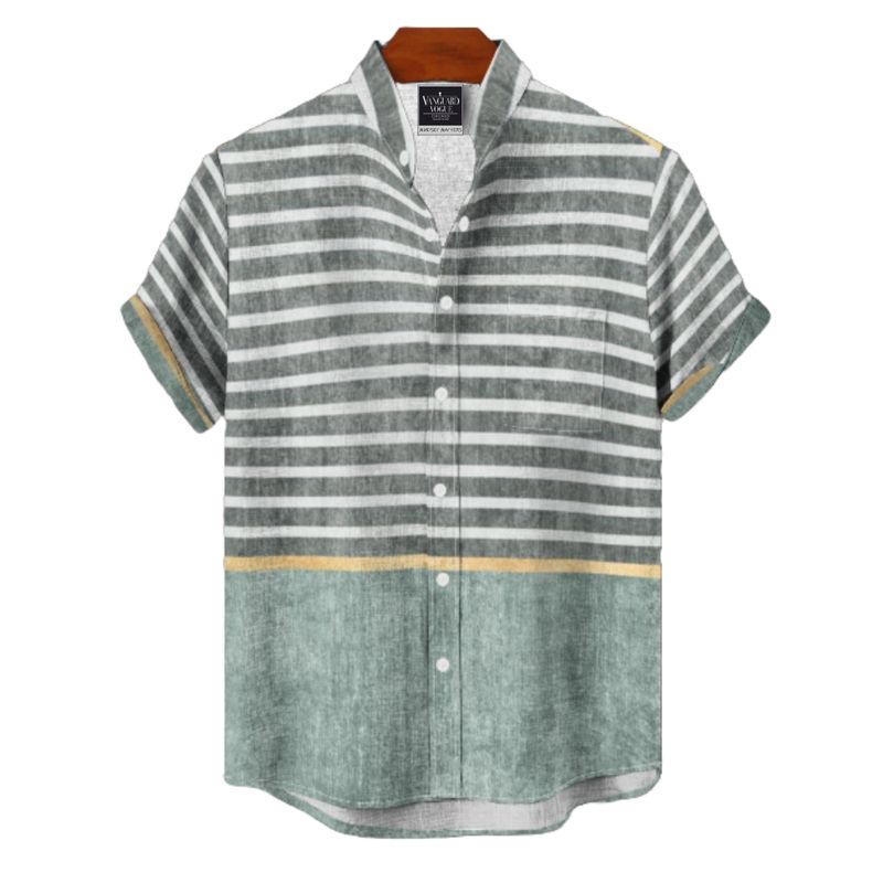 Men's Cotton Stand Collar Shirt