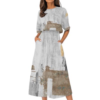 Women's Elastic Waist Casual Dress