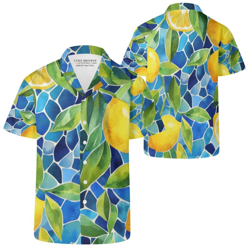 Men's Casual Retro Artsy Shirt- Amalfi Collection