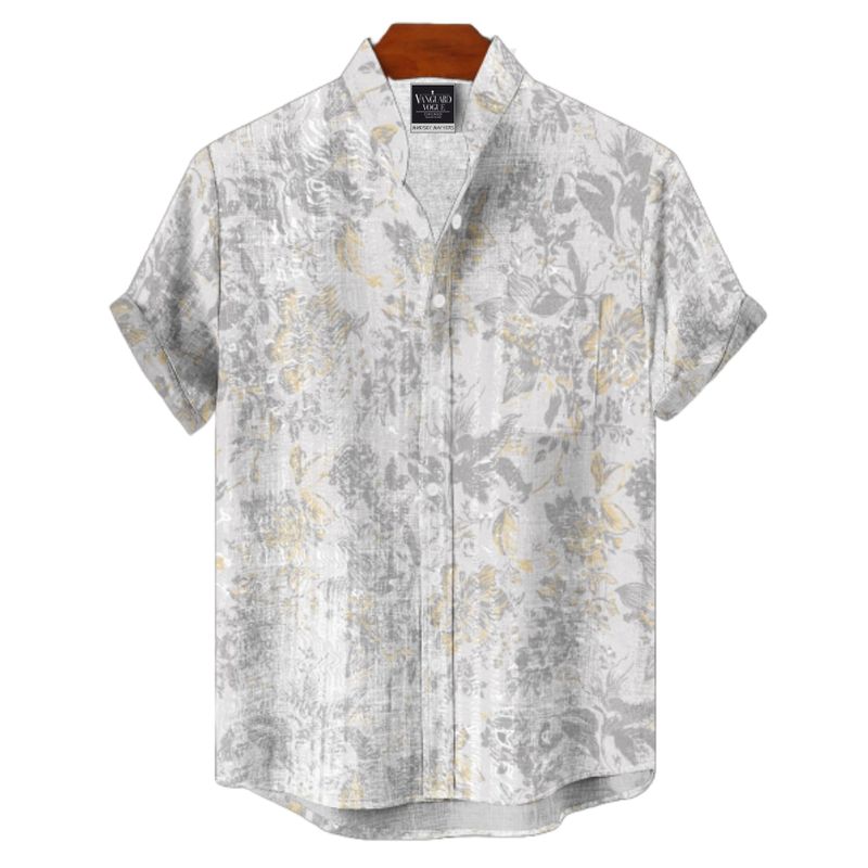 Men's Cotton Stand Collar Shirt