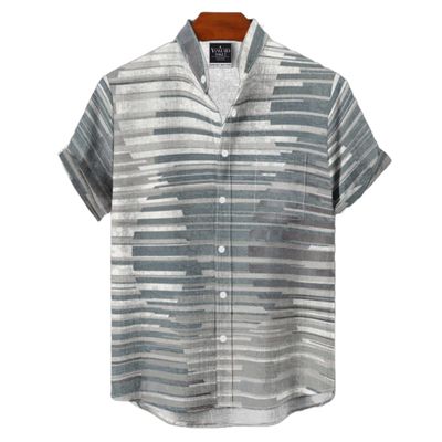 Men's Cotton Stand Collar Shirt