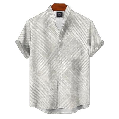 Men's Cotton Stand Collar Shirt