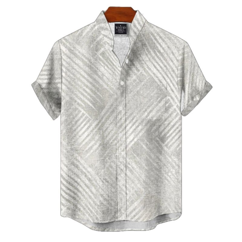Men's Cotton Stand Collar Shirt