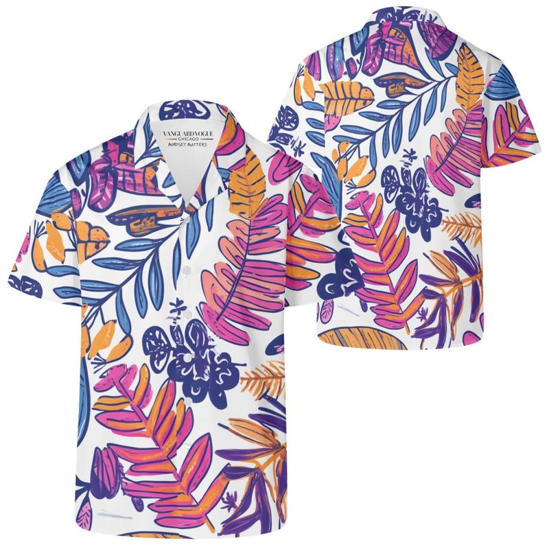 Men's Artsy Print Casual Hawaiian Shirt Men's Artsy Print Casual Hawaiian Shirt
