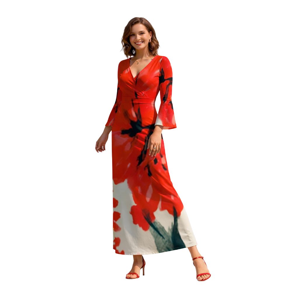 Artisan V-Neck Maxi Dress