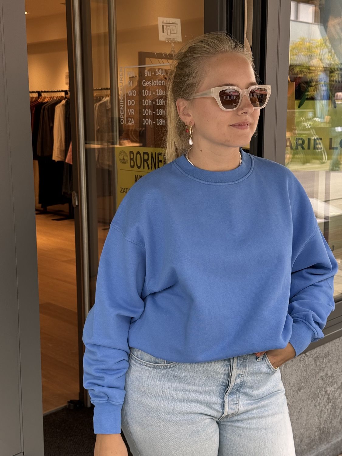 Oversized crew Sky Blue
