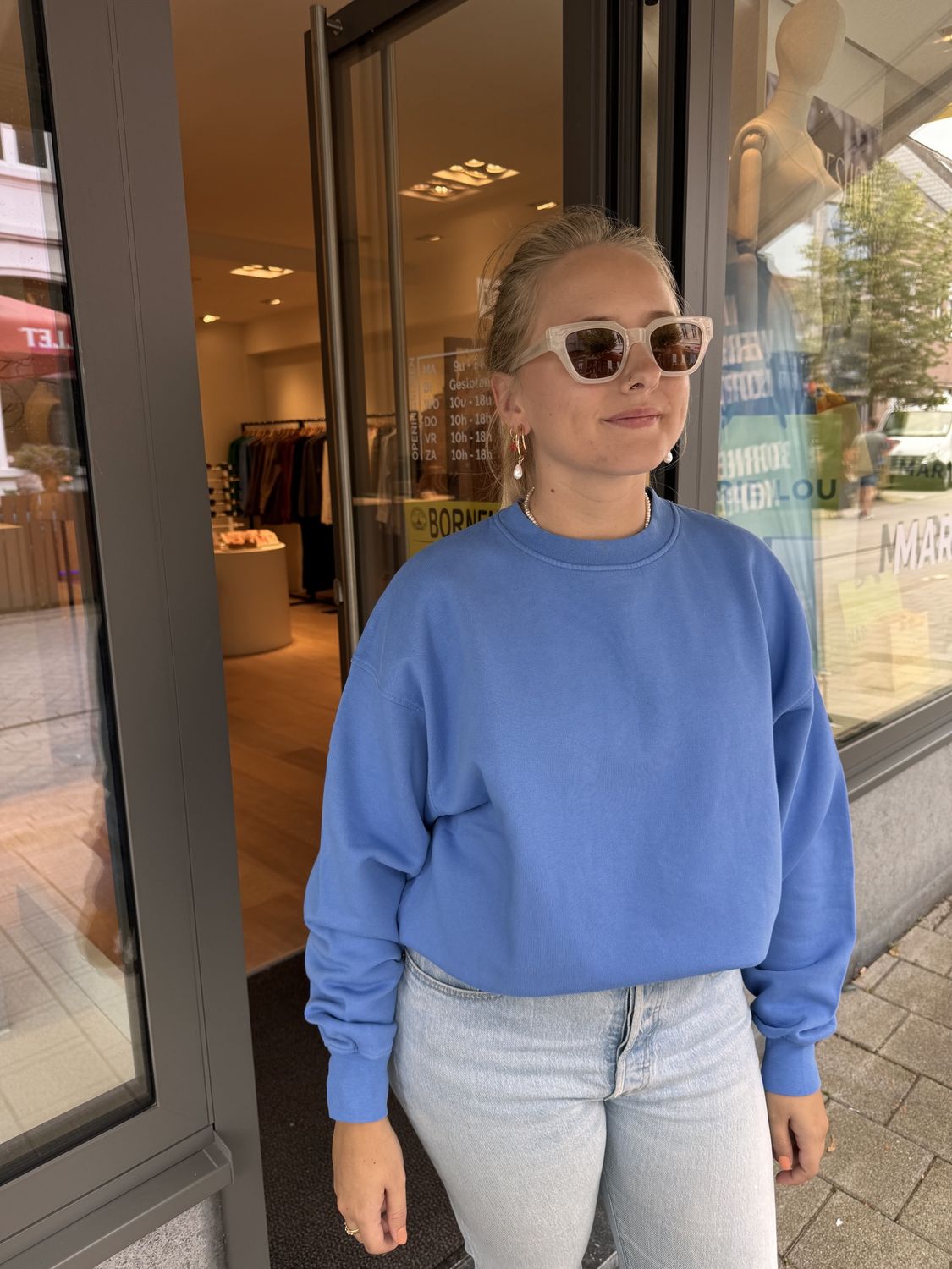 Oversized crew Sky Blue