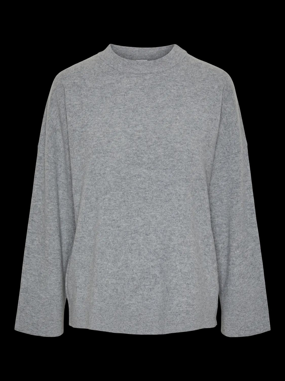 Yasemilie O-neck knit pullover light grey melange