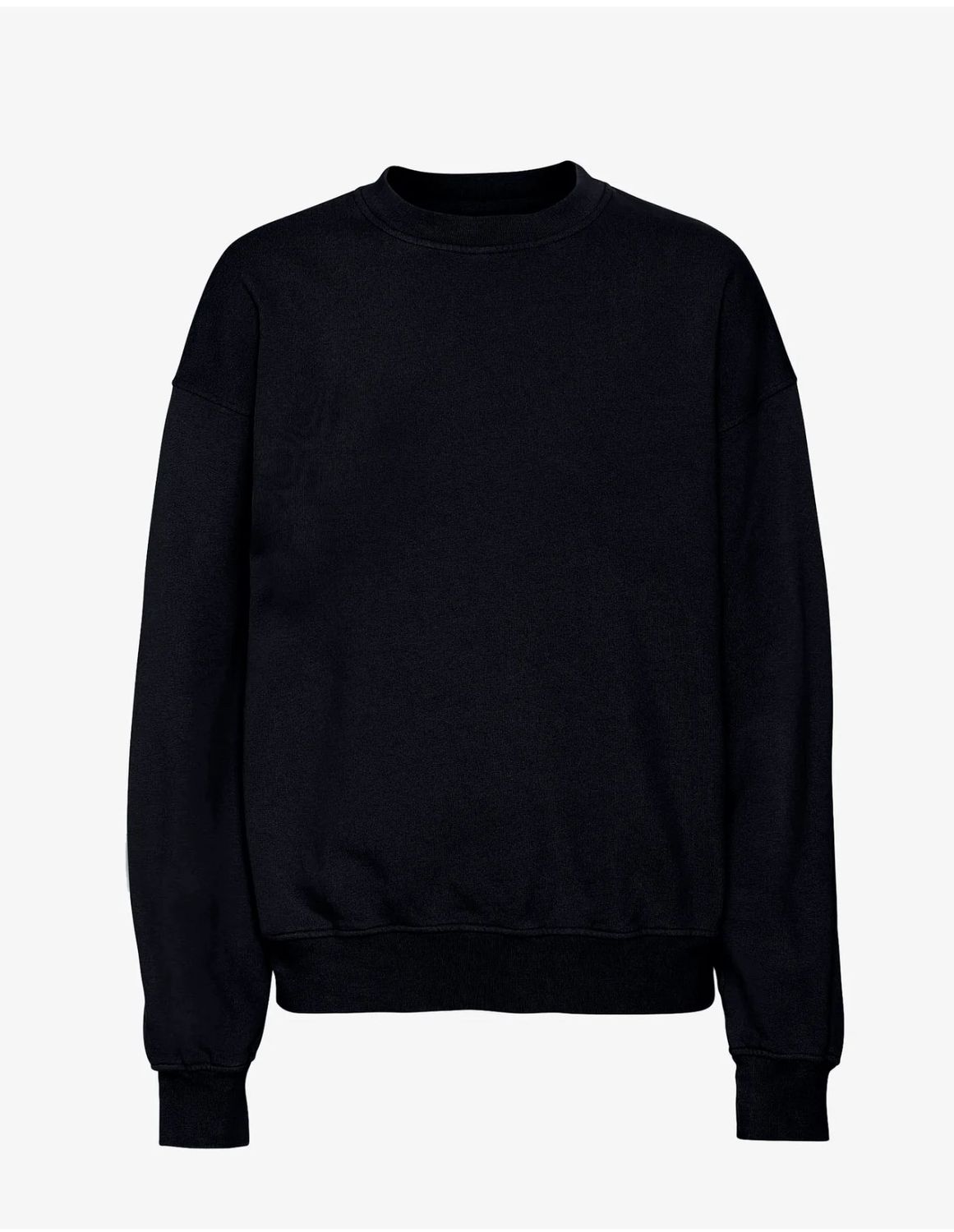 Organic oversized crew deep black