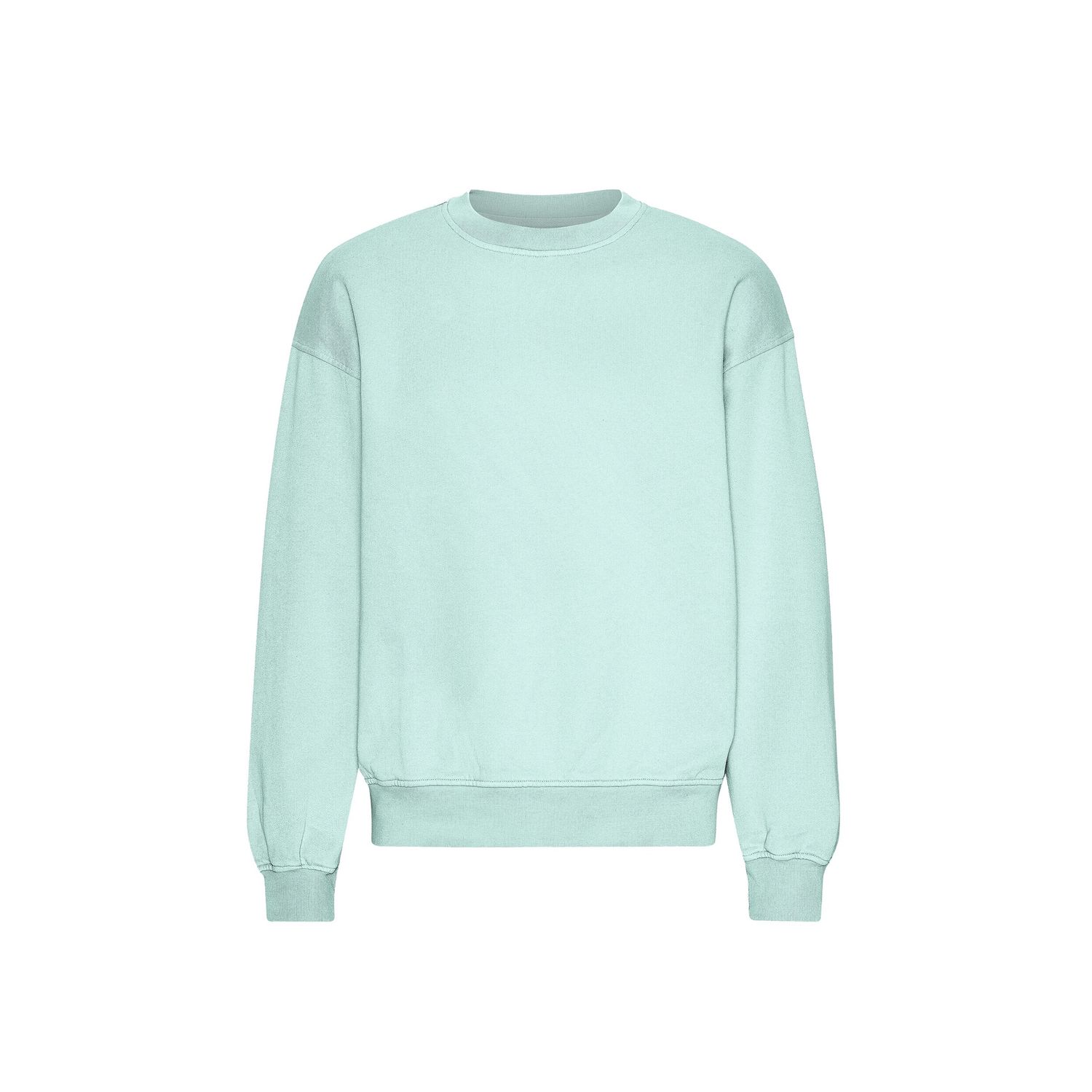 Oversized crew light aqua