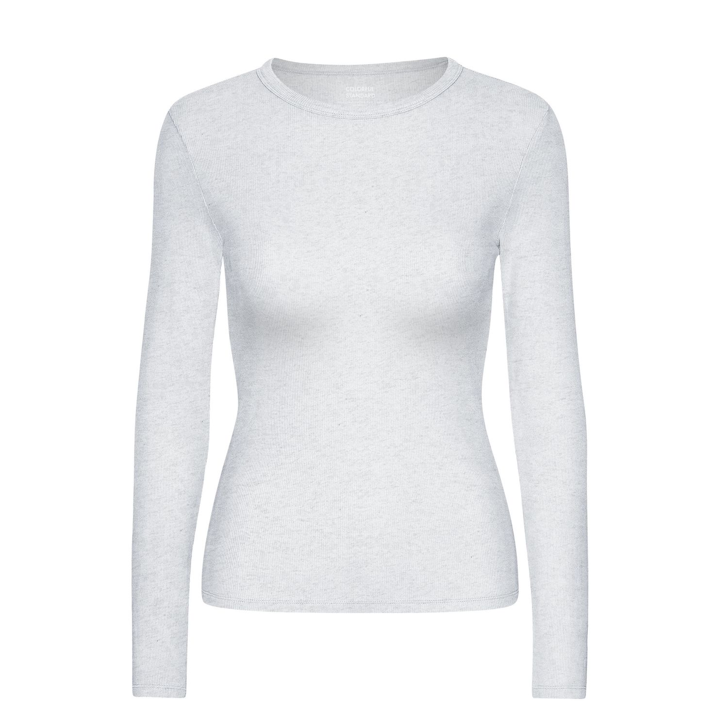 Rib T-shirt Snow Melange