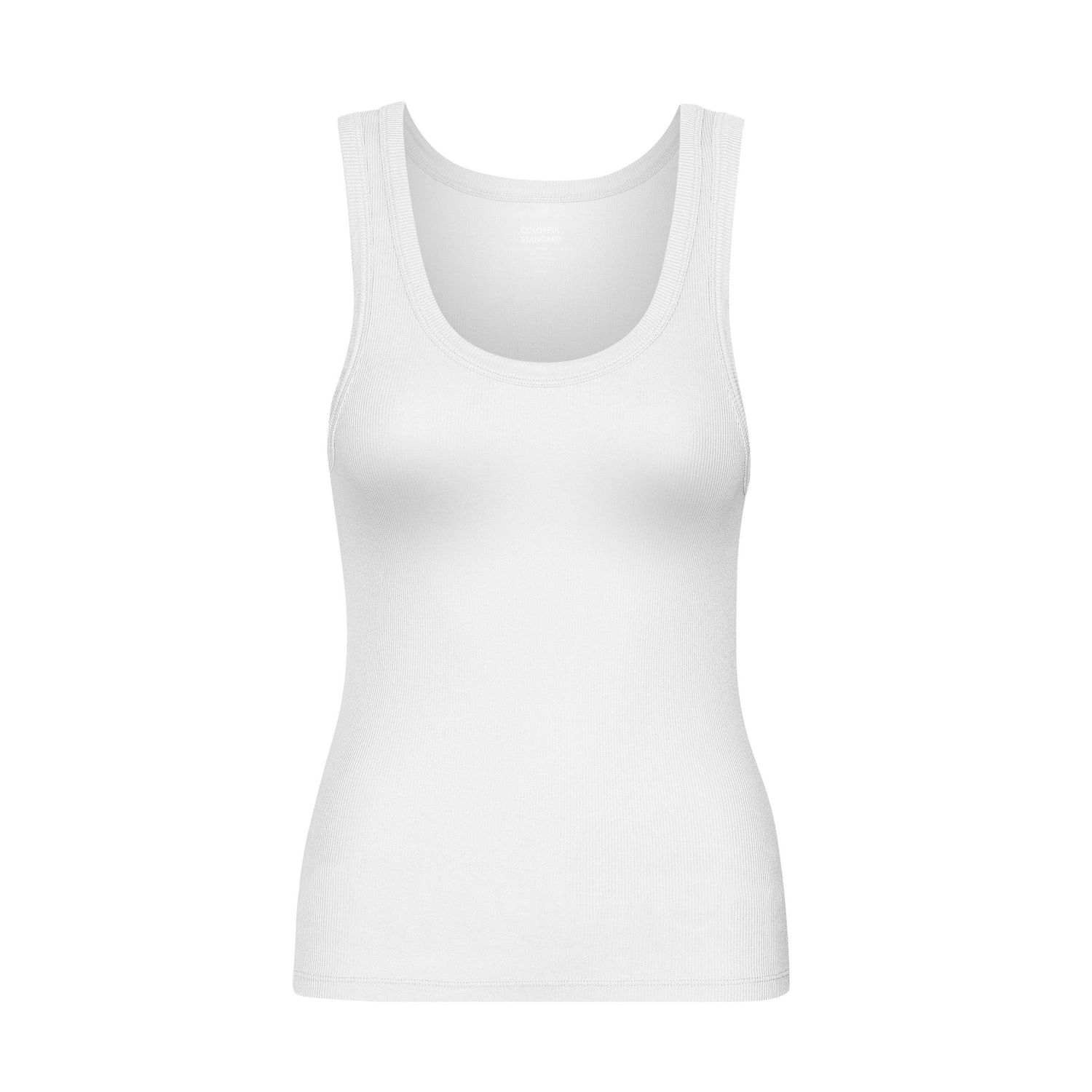 Rib tank top Optical white