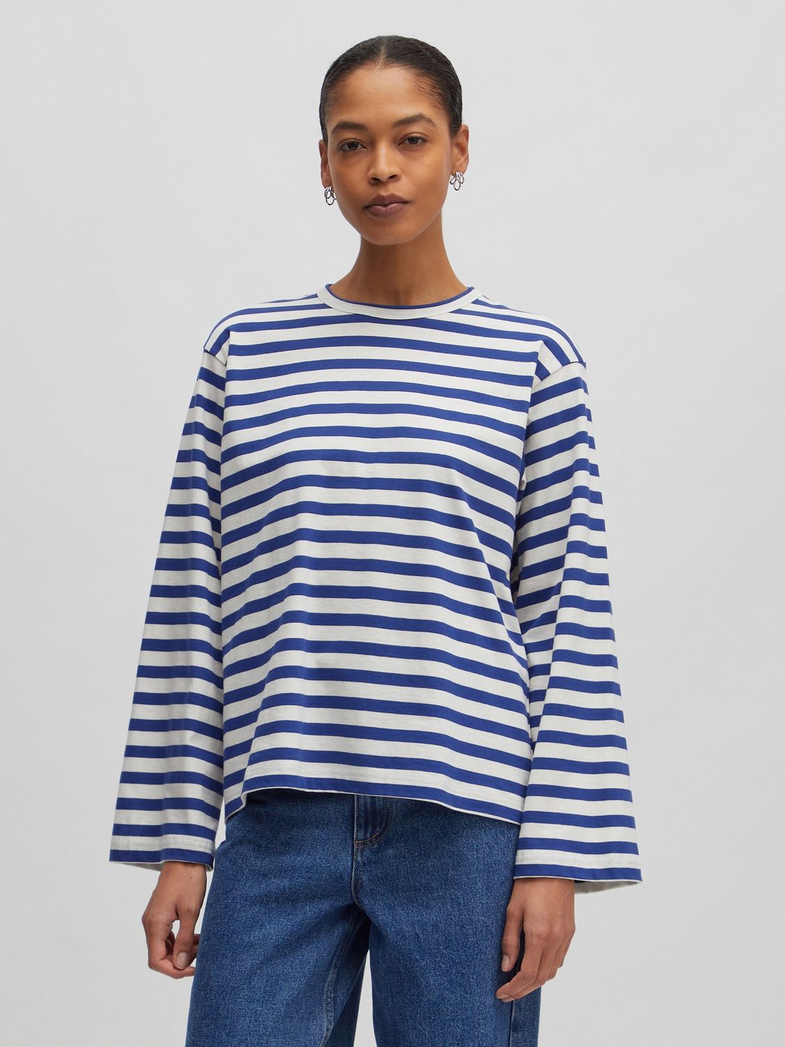 Veerle longsleeve blauw