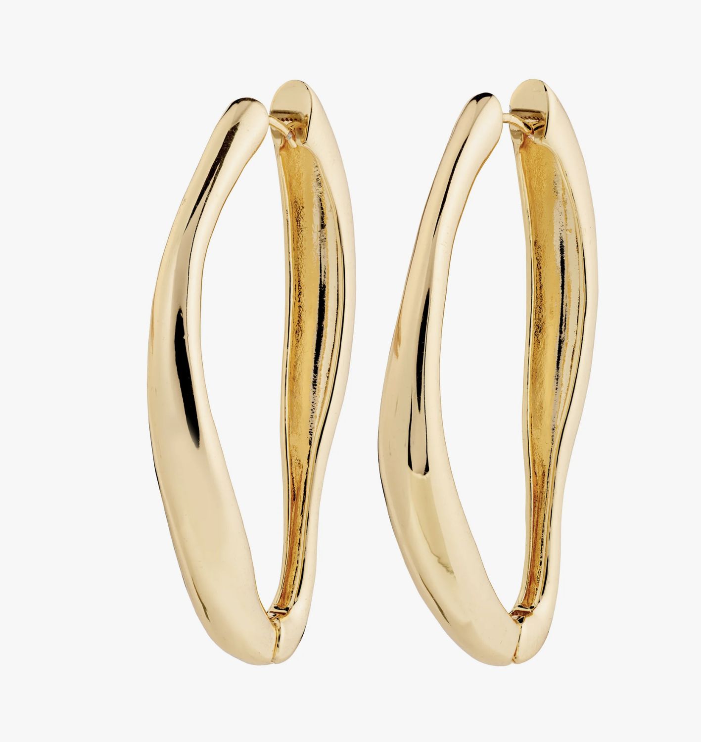 Dune hoop earrings gold plated