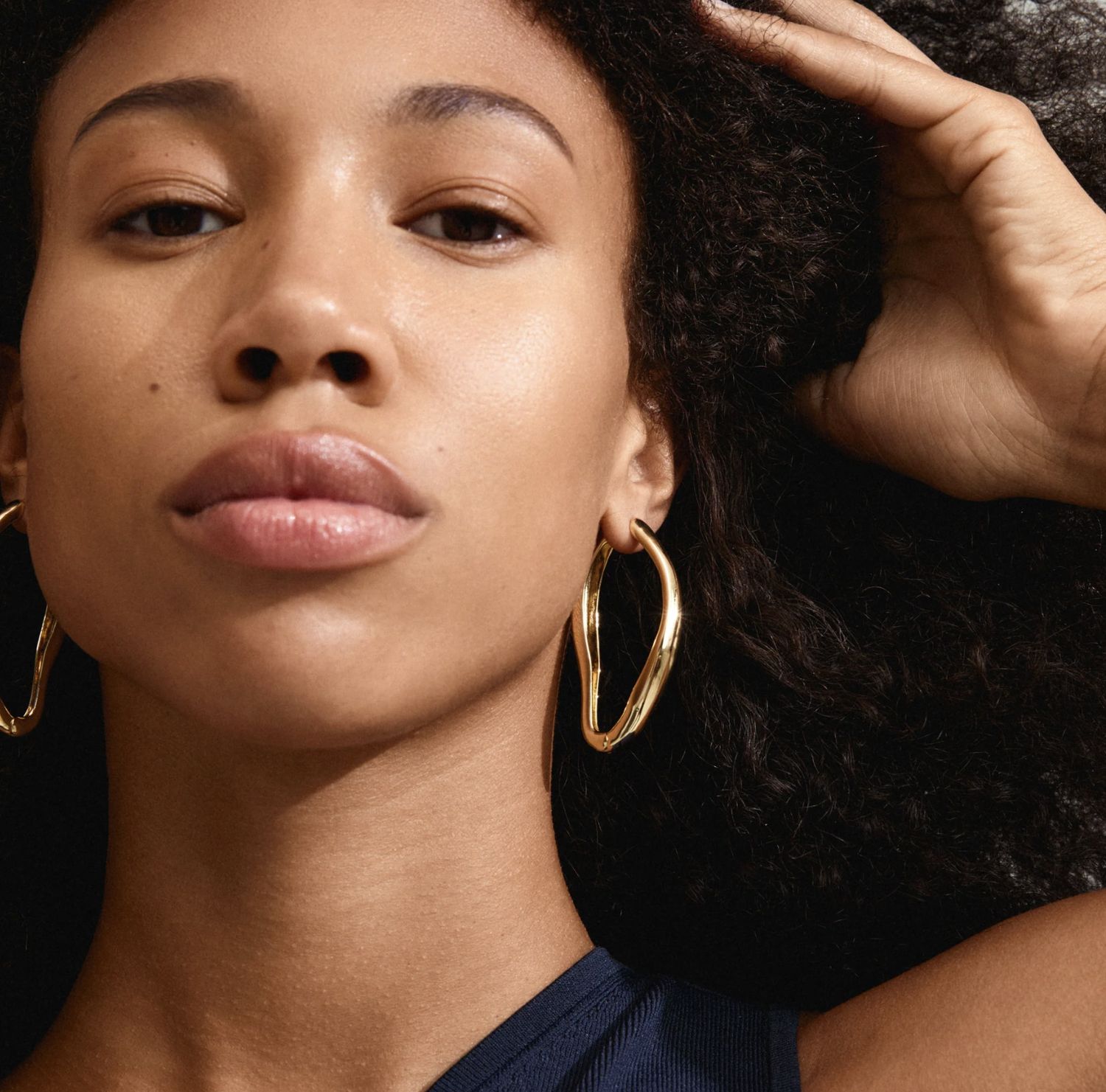 Dune hoop earrings gold plated