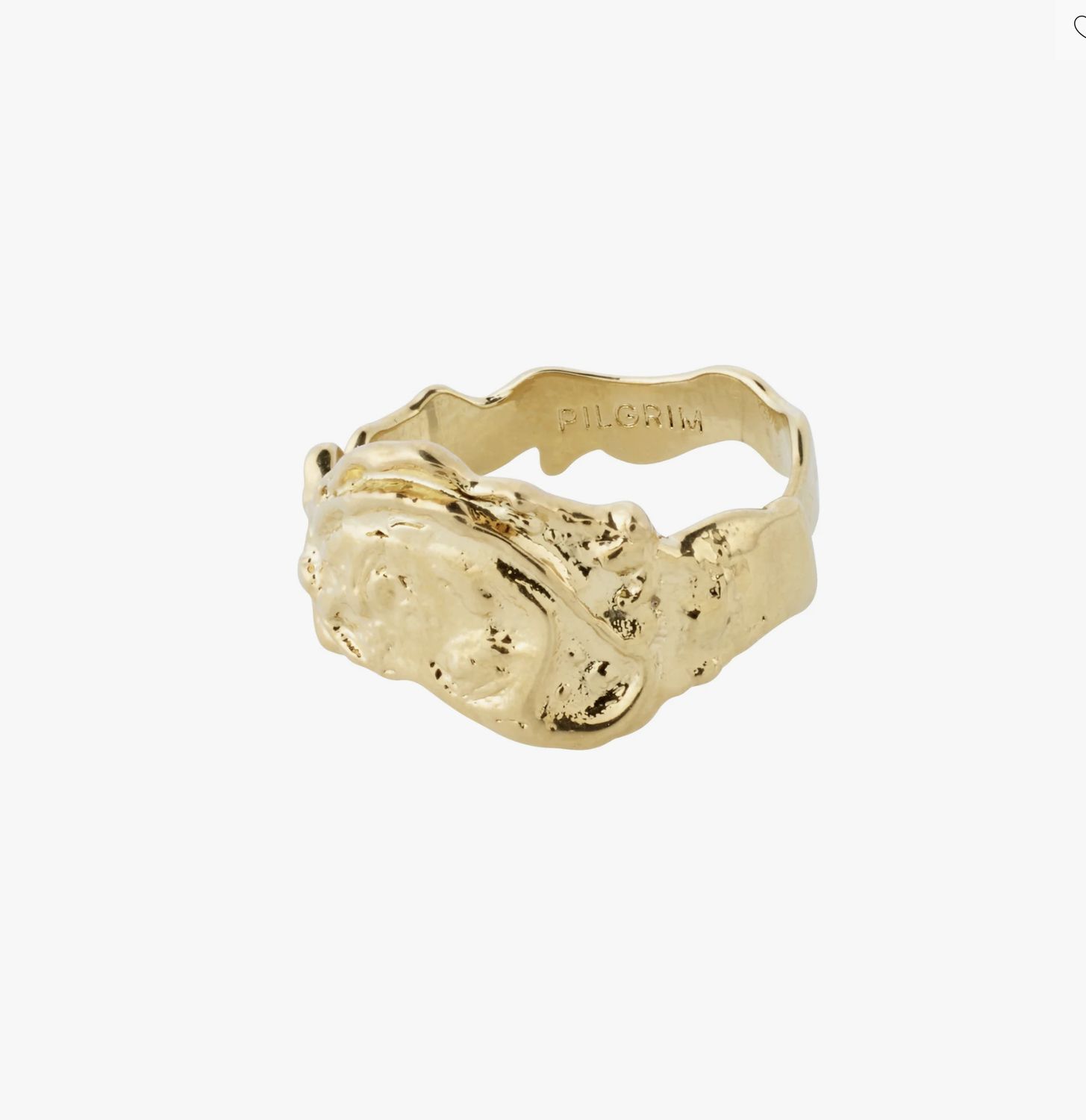 Blossom shaped ring gold-plated